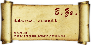 Babarczi Zsanett névjegykártya