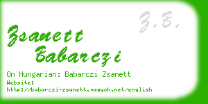 zsanett babarczi business card